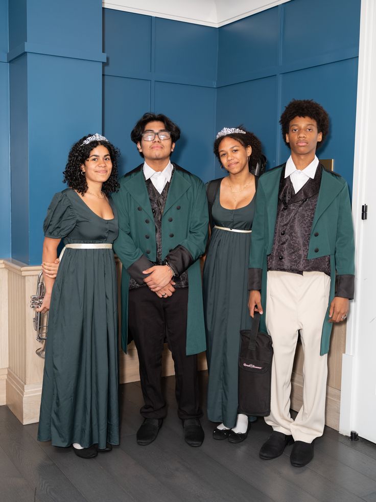 Students Sofia, Eduardo, Roen and Levi are shown after getting ready for HSA's 60th Anniversary Gala held at Manhattan's Ziegfeld Ballroom in New York on Monday, May 20, 2024.