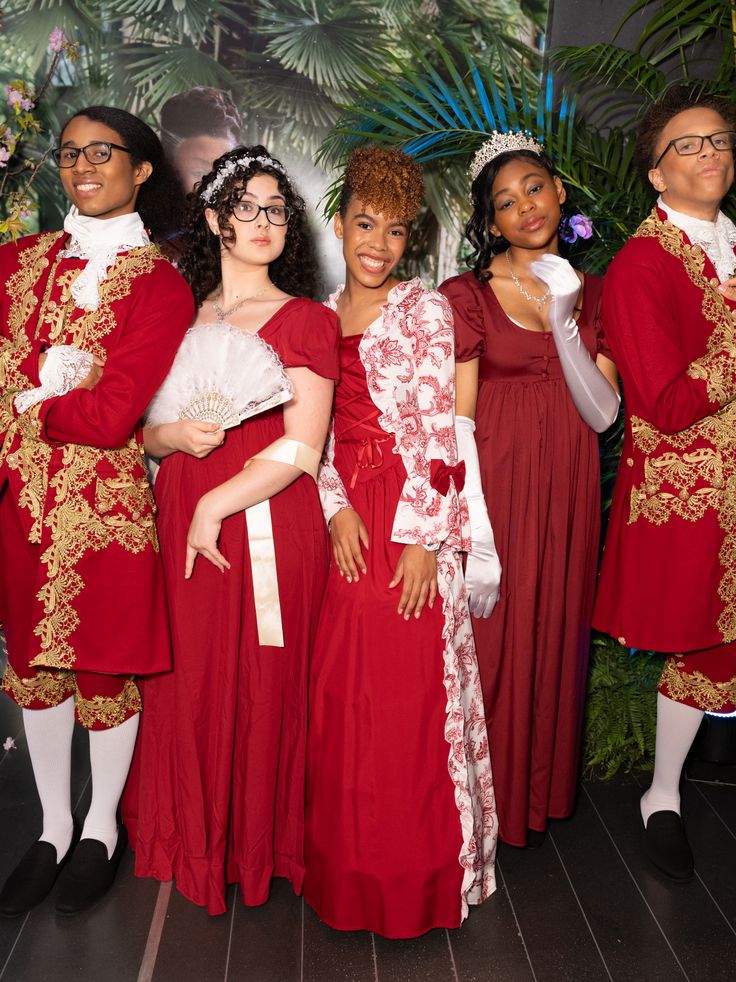 Students Ellem, Marina, Eva, Calli and Khari are shown after getting ready for HSA's 60th Anniversary Gala held at Manhattan's Ziegfeld Ballroom in New York on Monday, May 20, 2024.