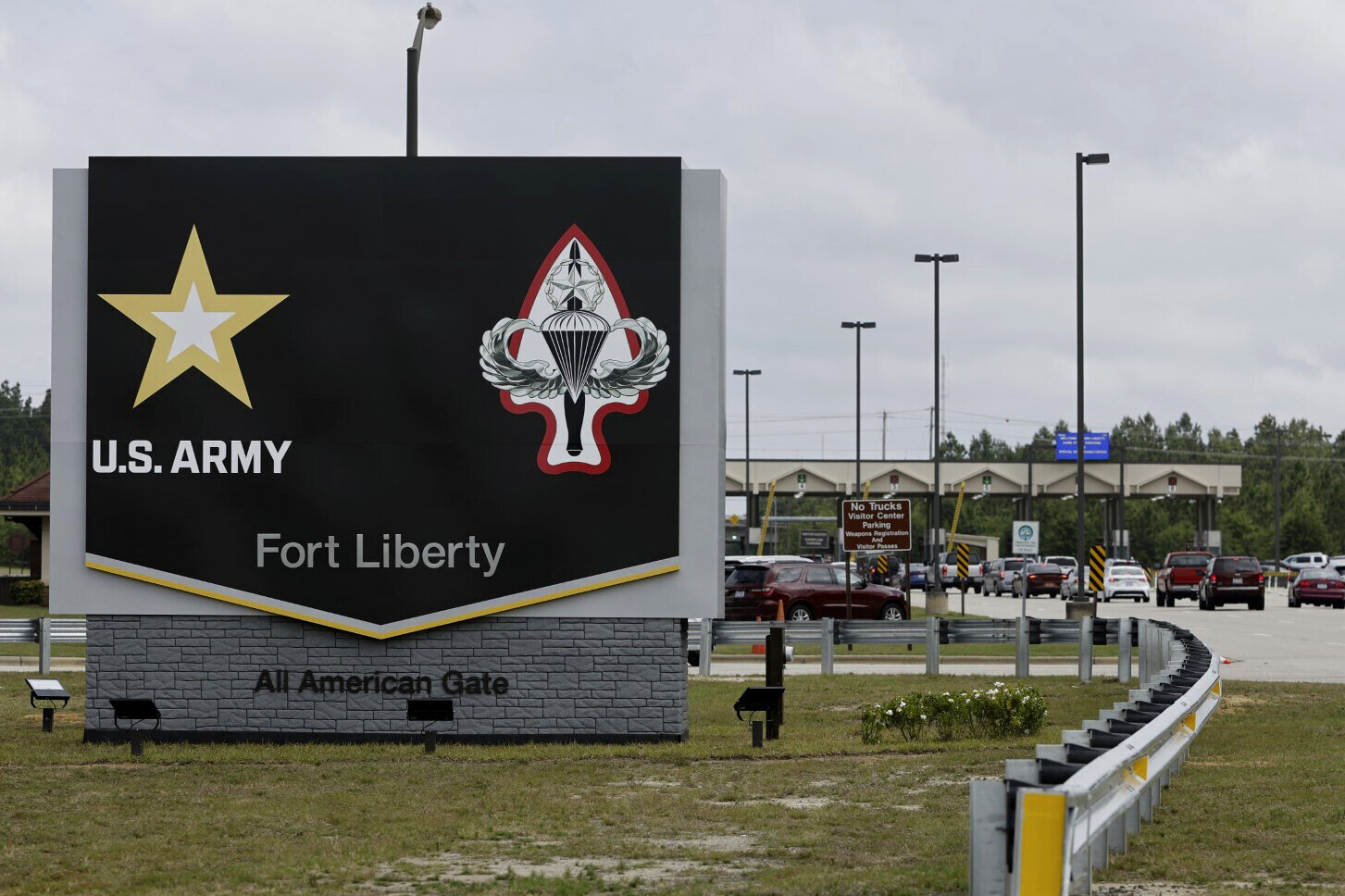 A Fort Liberty sign is seen on June 2, 2023, in North Carolina.