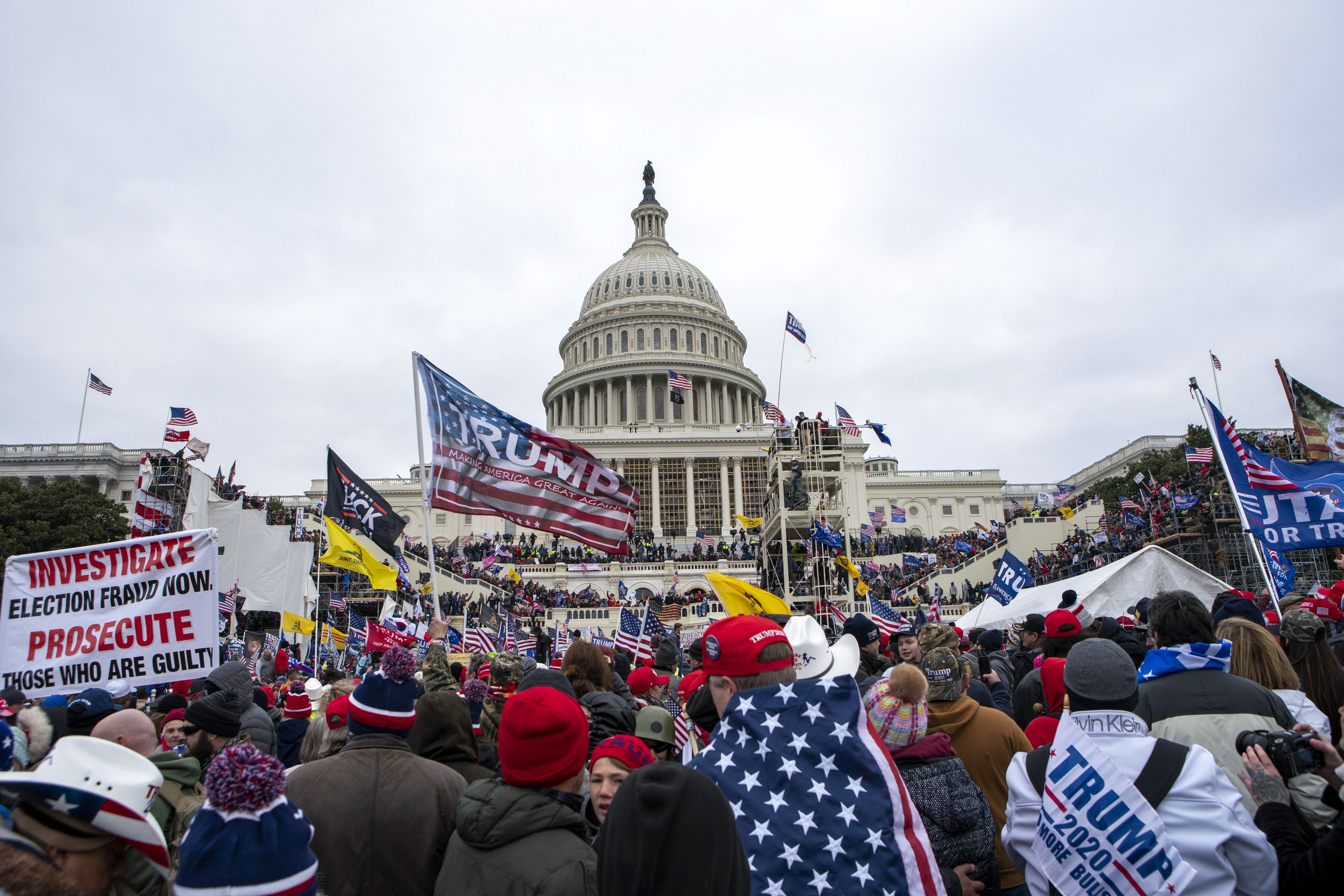 Insurrections loyal to President Donald Trump rally at the U.S. Capitol in Washington on Jan. 6, 2021. (AP Photo/Jose Luis Magana, File)