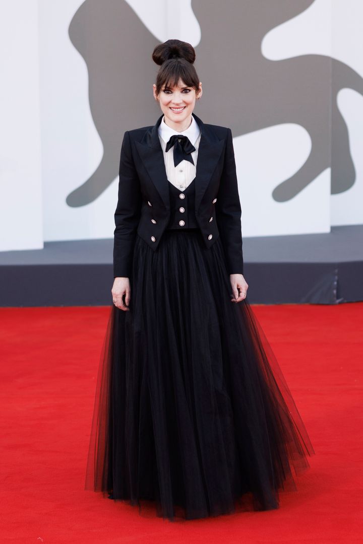 Winona Ryder is photographed at the Venice Film Festival in Venice, Italy, on Wednesday, Aug. 28, 2024.