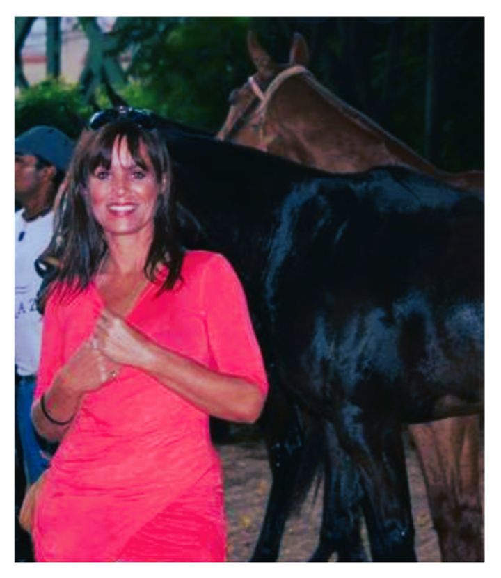 Kirsteen Cowan in Buenos Aires, Argentina, at a polo match.