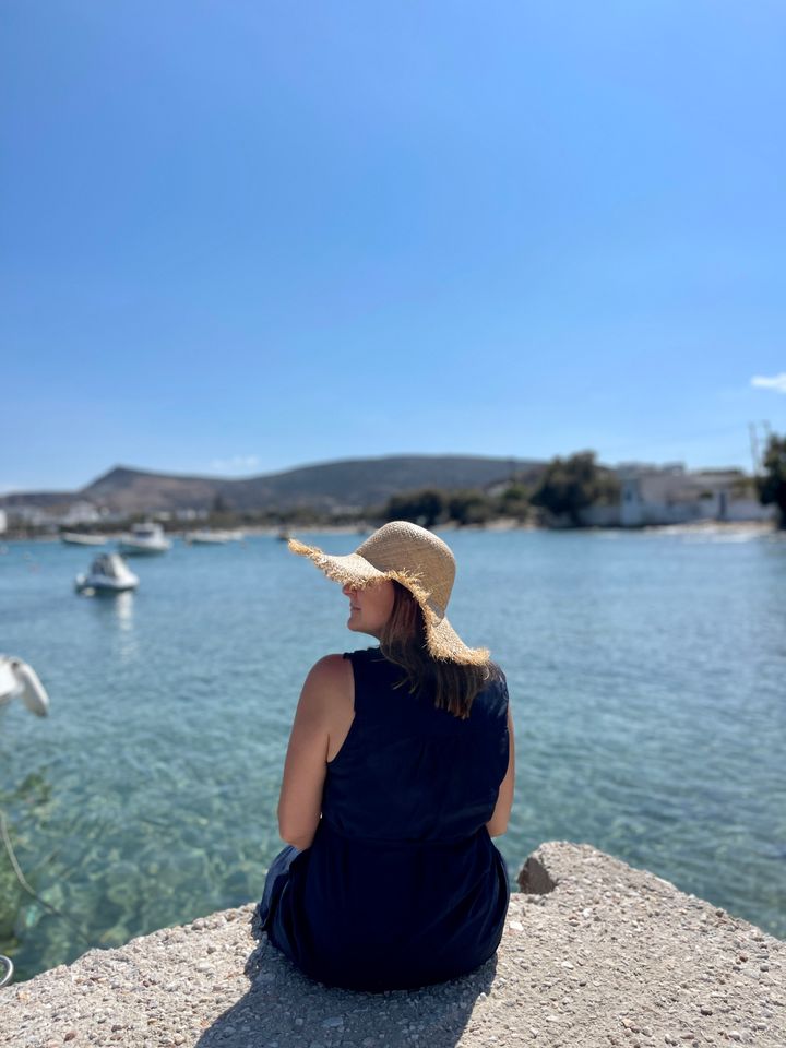 Melissa Byron in Milos, her favorite Greek island. 