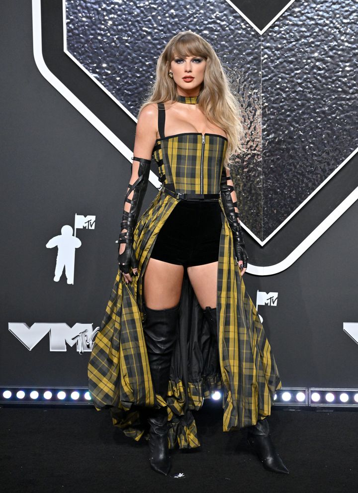 Taylor Swift photographed at the 2024 MTV Video Music Awards on September 11, 2024 in Elmont, New York. 