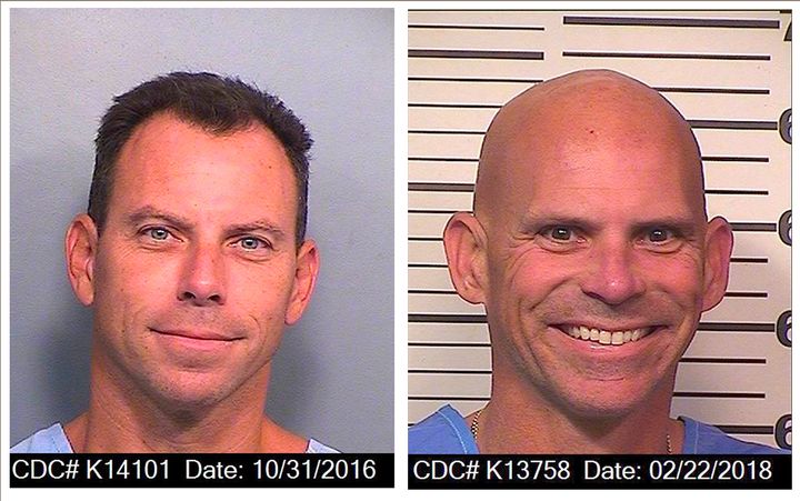 Prison mug shots of Erik Menendez (left), in 2016, and Lyle Menendez in 2018.