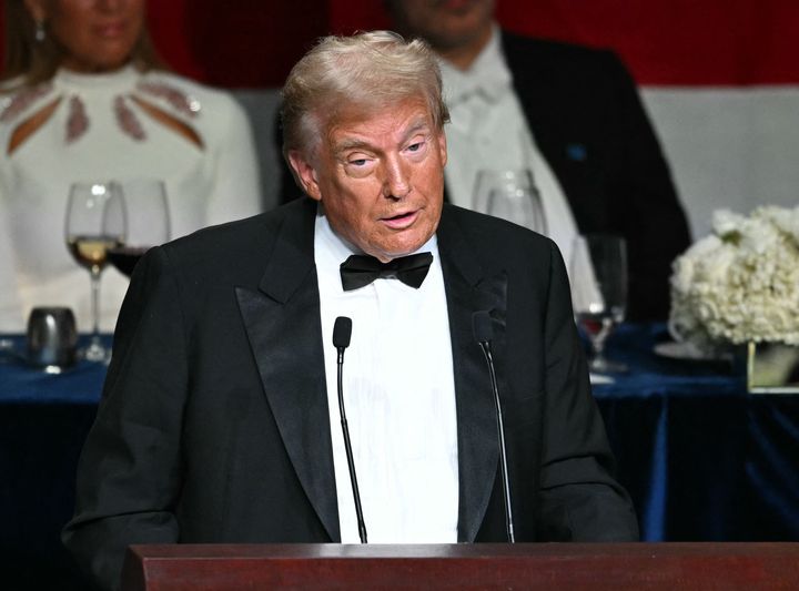 Trump, seen here at the gala Thursday, claimed ratings for "The View" are not doing well.