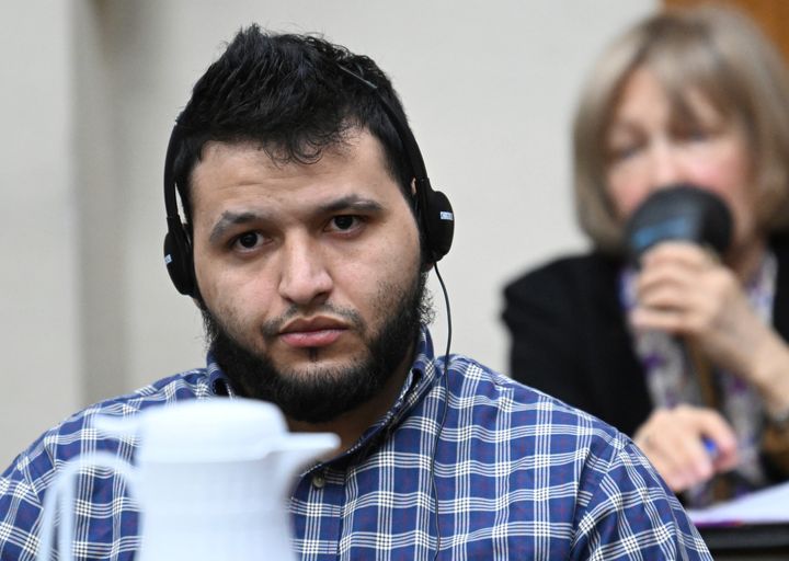 Jose Ibarra listens through an interpreter during his trial at Athens-Clarke County Superior Court, Friday, Nov. 15, 2024, in Athens, Georgia.