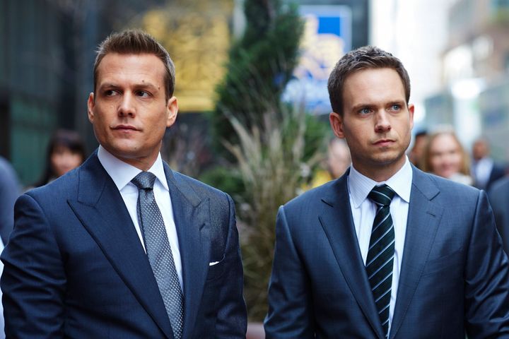 Gabriel Macht (left) as Harvey Specter and Patrick J. Adams as Michael Ross in "Suits.