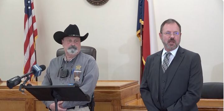 Sabine County Sheriff's Deputy JP MacDonough and District Attorney Paul Robbins via CBS19