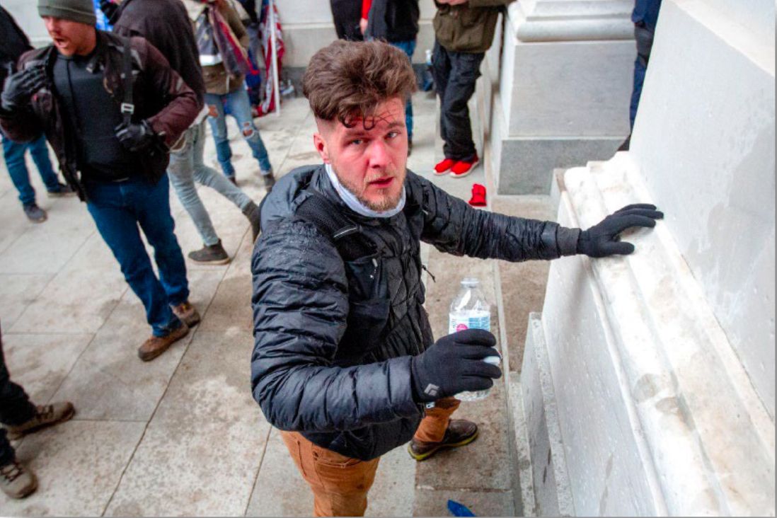 David Paul Daniel at Donald Trump's "Stop the Steal” rally on Jan. 6, 2021, on the National Mall, before Trump supporters attacked the U.S. Capitol on the day Congress met to certify Electoral College votes.