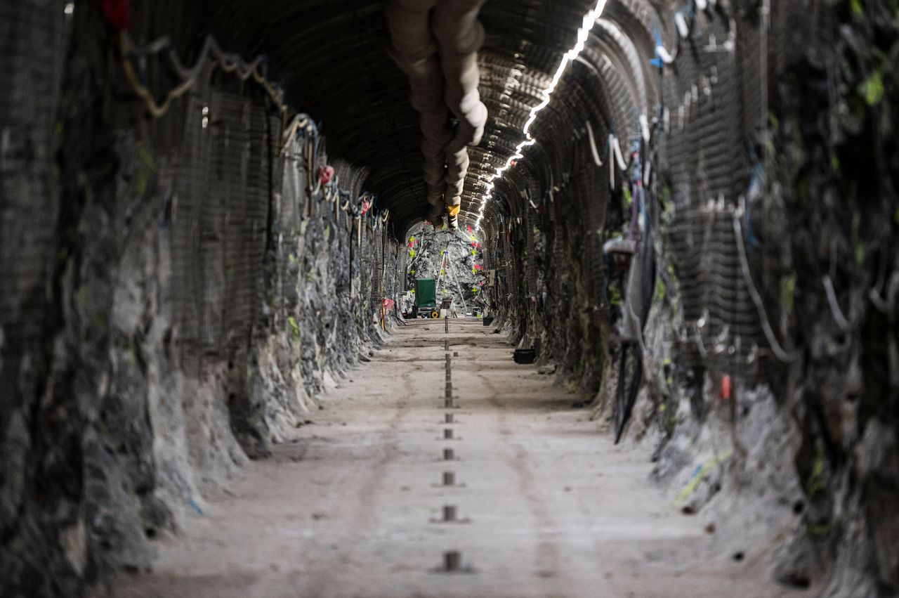 The Repository in ONKALO, a deep geological disposal underground facility, designed to safely store nuclear waste, is pictured on May 2, 2023, on the island of Eurajoki, western Finland. 