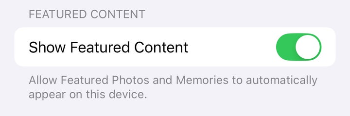 You can also turn off Memories altogether. 