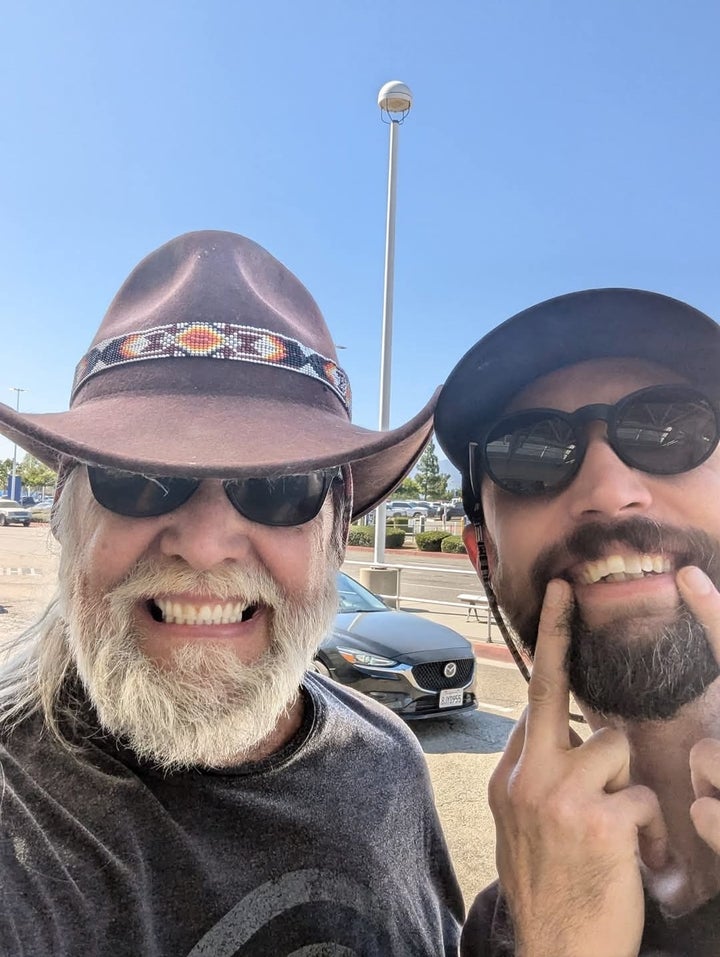The author's last photo with his dad before leaving the U.S.