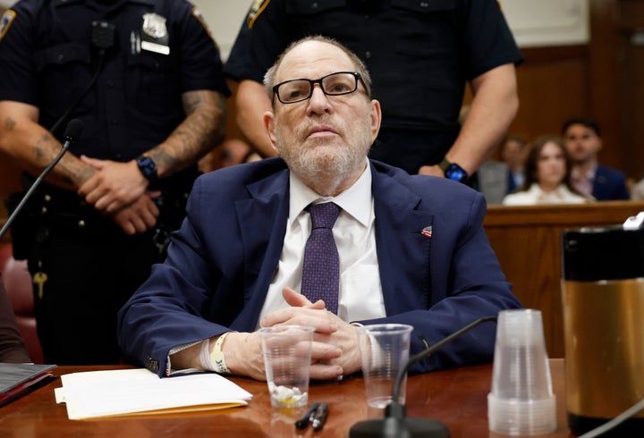 Harvey Weinstein, here in court on May 21, called his actions "immoral" but not illegal while defending himself in a new interview with conservative commentator Candace Owens.