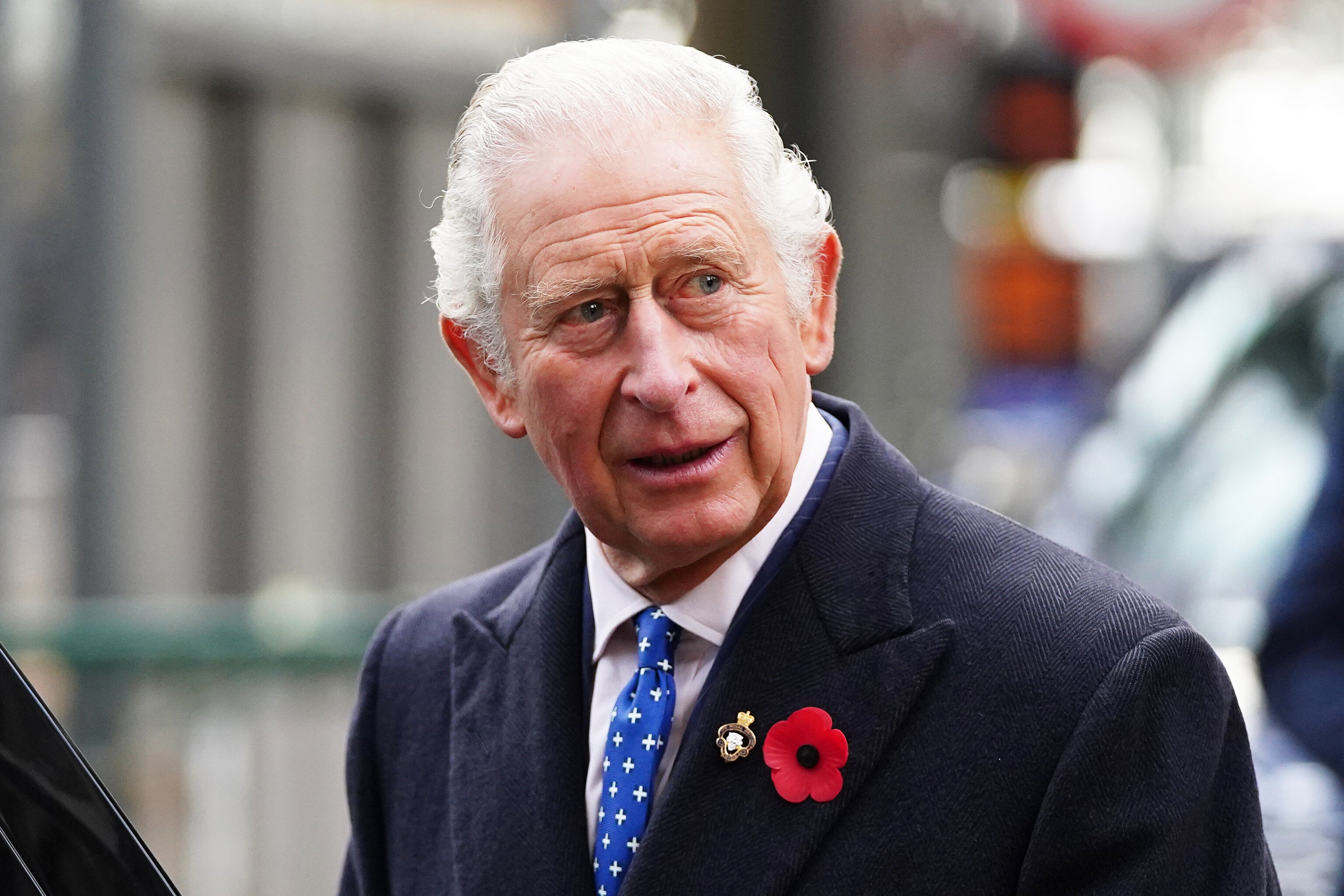 The then-Prince Charles pictured at a 2021 event in Glasgow, Scotland. Now-King Charles spoke about his own experience as a cancer patient Wednesday night.