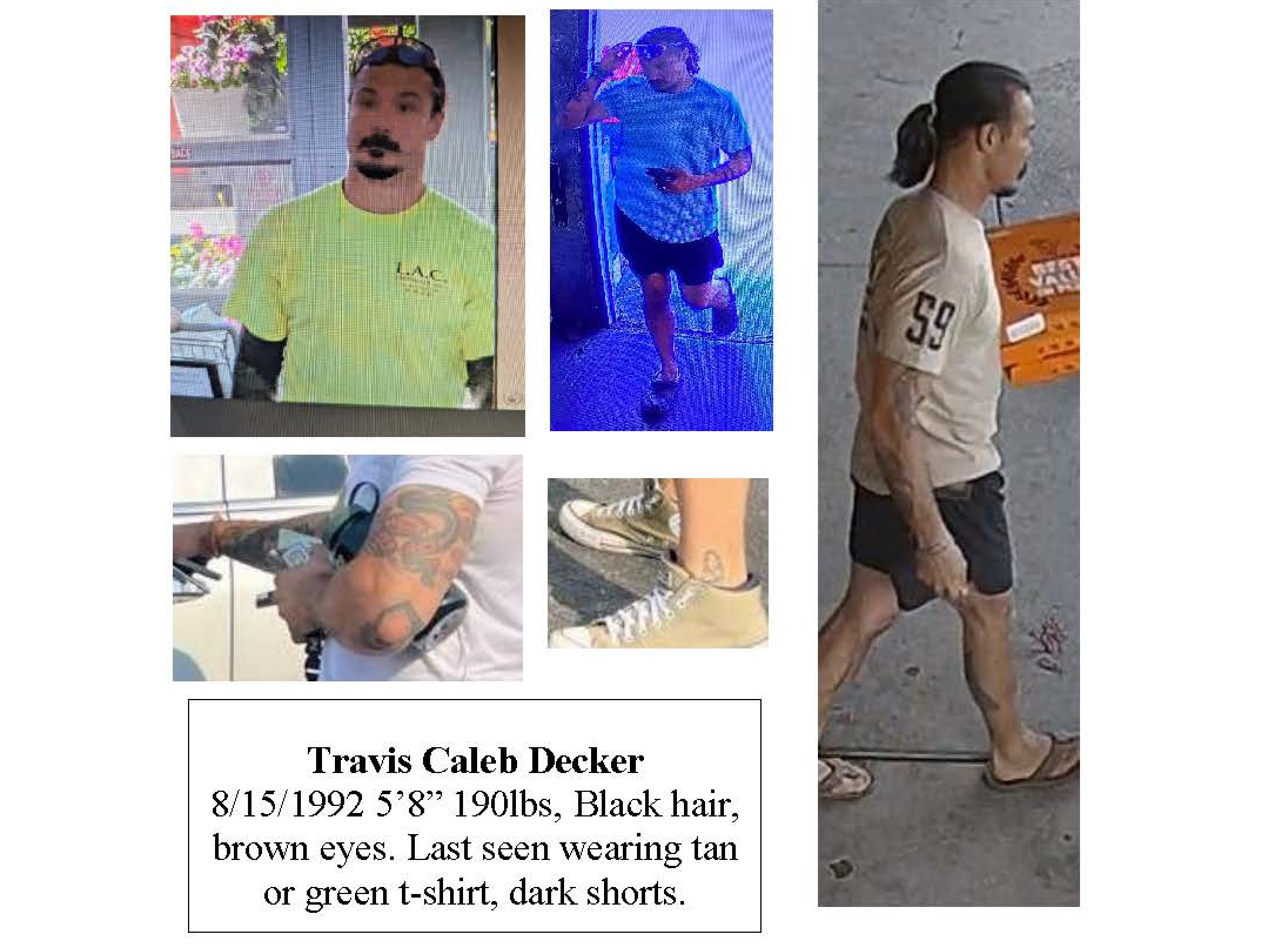 Travis Decker, 32, is wanted after his three young daughters were found dead after going to visit him.
