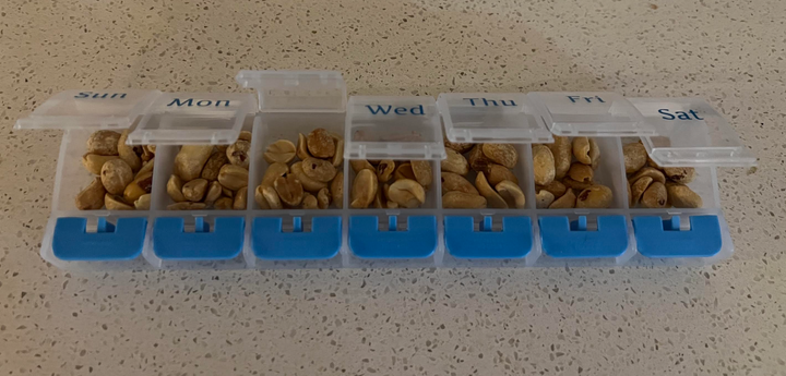 “Since reaching my maintenance phase, I take five grams of peanut every day and will continue to do so for three years,” the author writes.