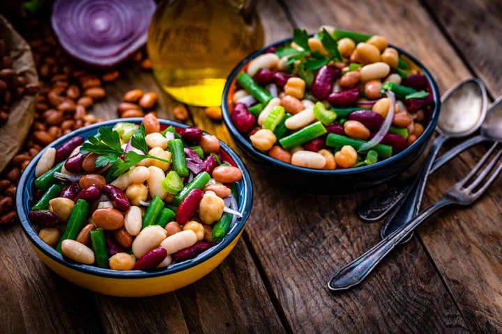 Beans and legumes are a high-fiber meal.